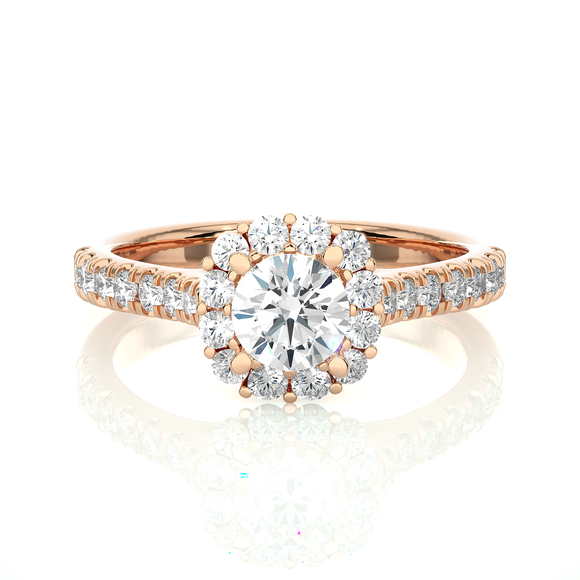 1.11 Carat G Color VS1 Clarity Diamond Studded Natural Diamond Ring.